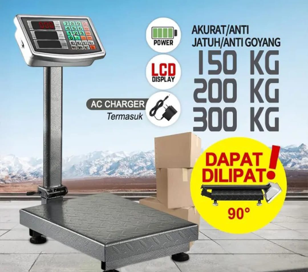Timbanga Duduk Digital Lipat 150 kg
